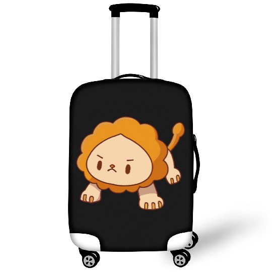 lion pushups kawaii pissed angry without a mat Luggage Covers
