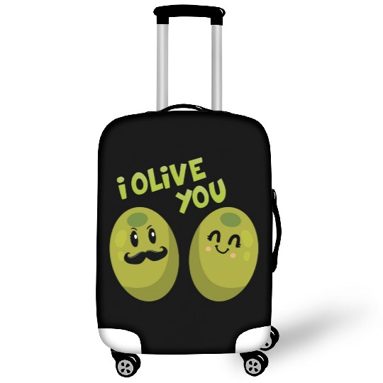Green Olives Valentine Olive You Luggage Covers