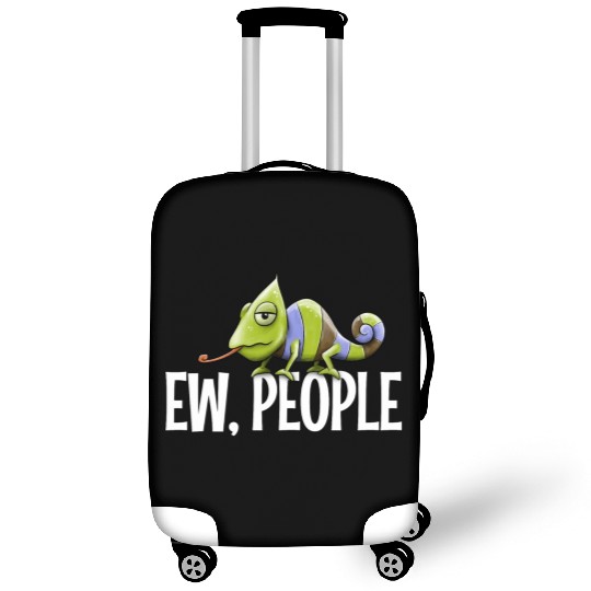 Ew People Grumpy Chameleon Lovers Sarcastic Joke Luggage Covers