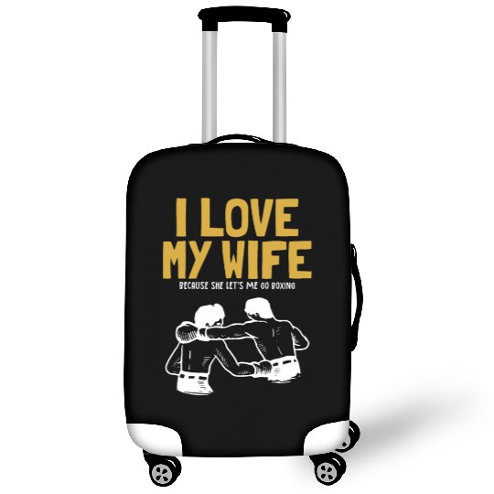I love my Wife Boxer Kickboxer Fan Professional Luggage Covers
