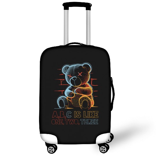 Neon Teddy Bear Luggage Covers