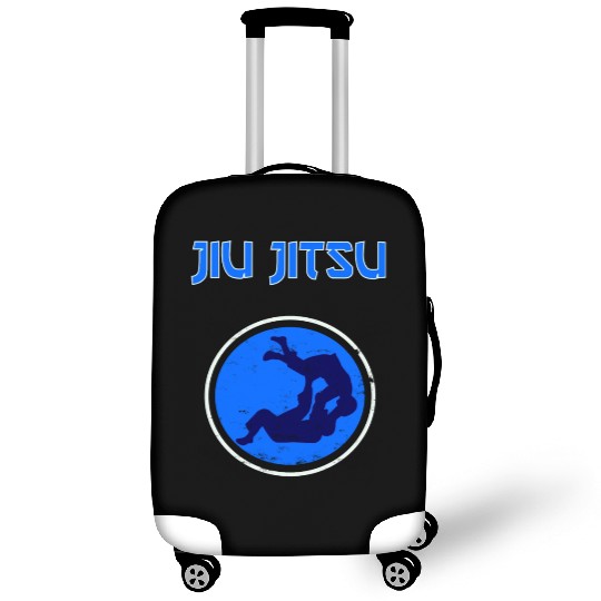 Jiu Jitsu Jiu Jitsu Bjj Mma Blue Dot Luggage Covers