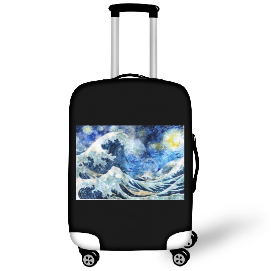 Great Wave During a Starry Night Click on Artist Luggage Covers