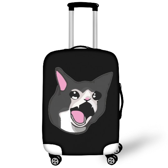 Yamero Crying Screaming Cat Meme Cute Japanese Luggage Covers