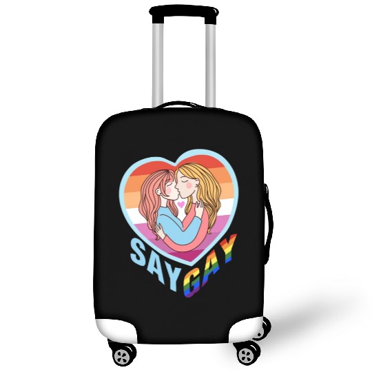 Say Gay Lesbian Couple Luggage Covers