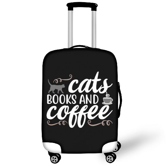 Cats Books And Coffee Feline Lady Cat Luggage Covers