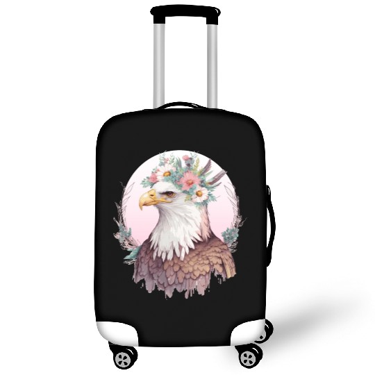 Birds Of Prey Bald Eagle Flower Crown Floral Birdi Luggage Covers
