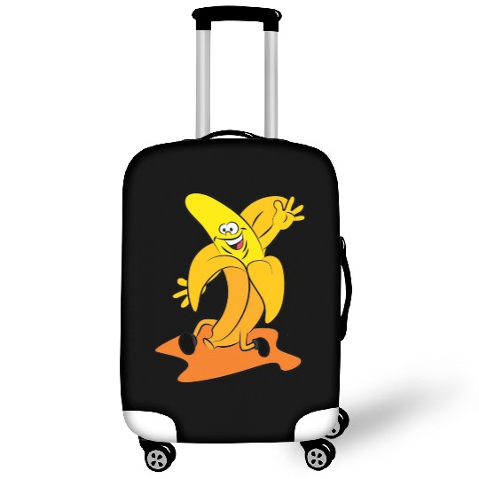 funny running banana Luggage Covers