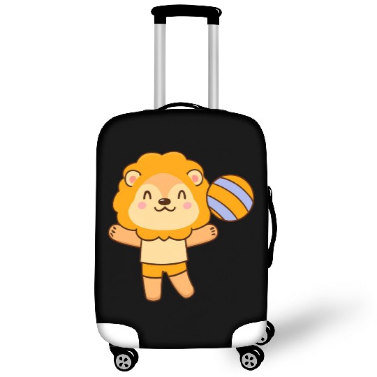Lion playing volleyball Luggage Covers