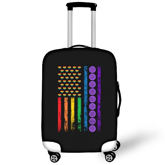American Sports Rainbow Flag LGBT Pride Month Luggage Covers