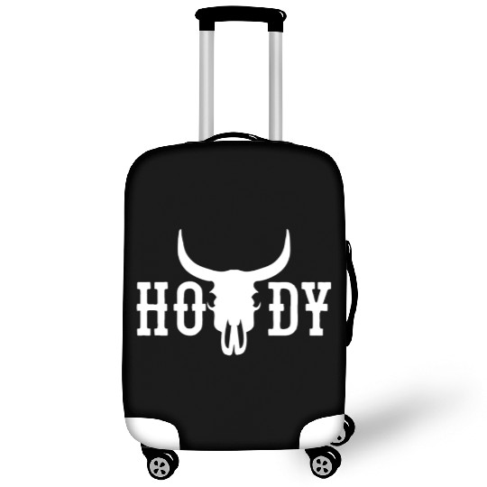 Howdy Cow Skull Western Cowboy Cowgirl Rodeo Howdy Luggage Covers