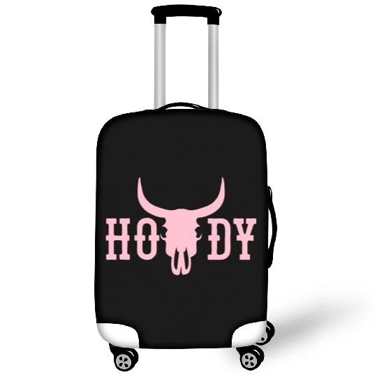 Howdy Cow Skull Western Cowboy Cowgirl Rodeo Howdy Luggage Covers