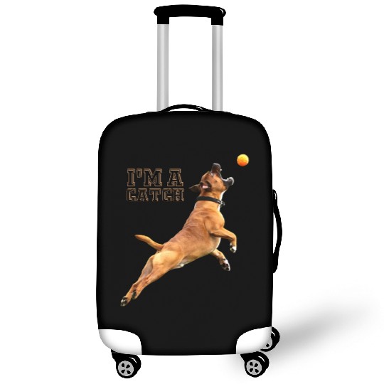 Big Dog Bull Mastiff Catching a Ball, I'm a Catch Luggage Covers