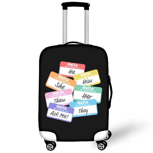 Pride Rainbow Pronouns Luggage Covers