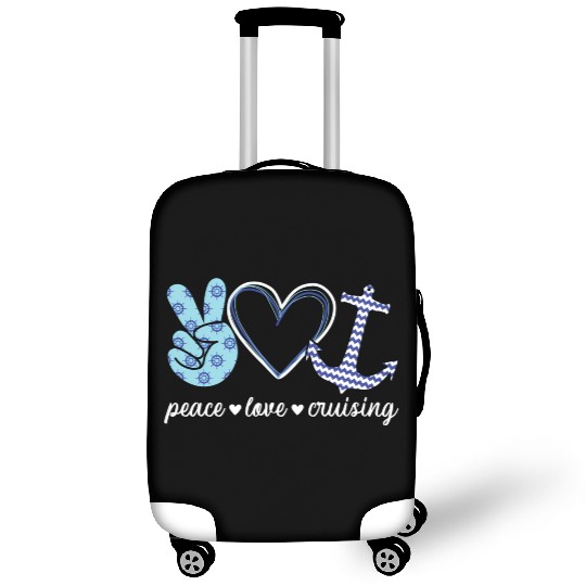 Peace Love And Cruising Ocean Vacation Cruise Ship Luggage Covers