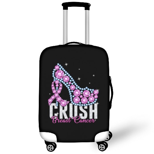 Crush Breast Cancer Bling Ribbon Luggage Covers