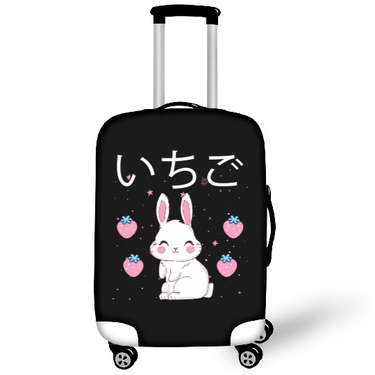 Strawberry Milk Bunny Aesthetic Vaporwave Anime Luggage Covers