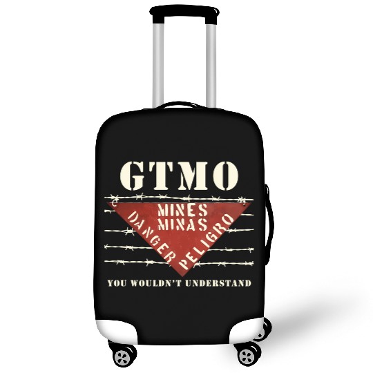 Gtmo Land Mine Barbed Wire Sign Guantanamo Bay Cub Luggage Covers