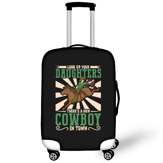 Cowboy Barn Bull Rider Rodeo Country Western Gift Luggage Covers