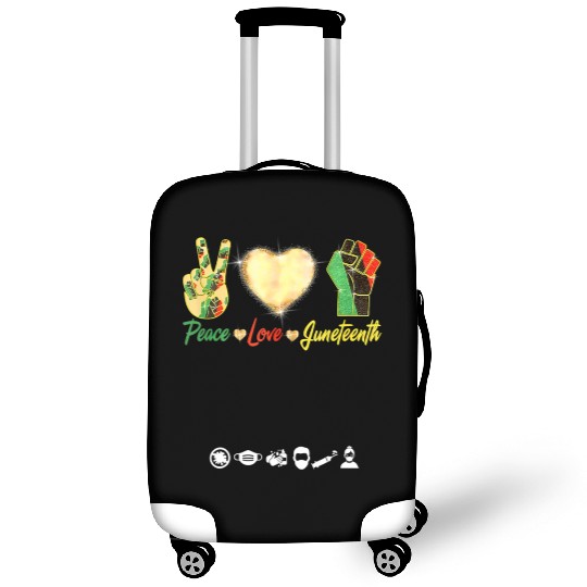 Peace Love Junenth Black History Month Pride Luggage Covers