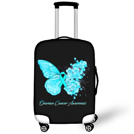 Ovarian Cancer Awareness Ribbon Teal Ovarian Cance Luggage Covers