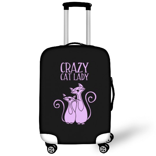 Crazy Cat Lady For Cat Purple Luggage Covers