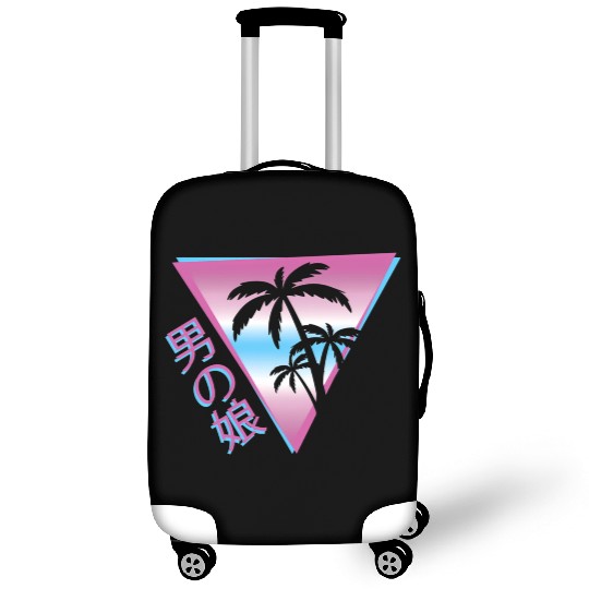 Femboy 80S 90S Palm Tree Japanese Vaporwave Aesthe Luggage Covers