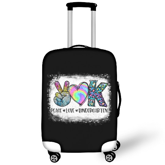 Peace Love Kindergarten Teacher Appreciation Retro Luggage Covers