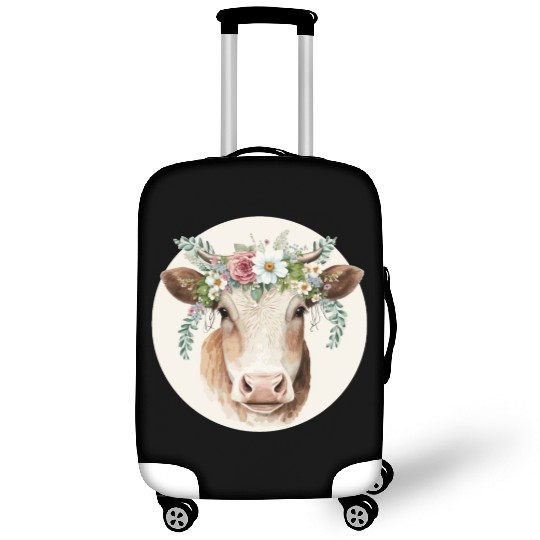 Cottagecore Cute Cow Ox Farm Animal Pet Calf Luggage Covers