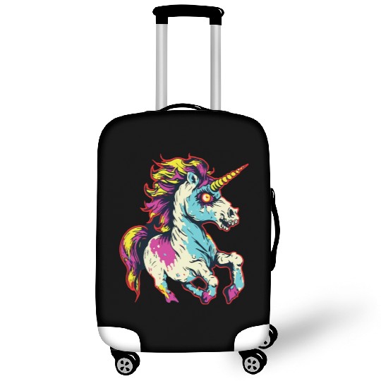 Horror Scary Zombie Unicorn Vintage Luggage Covers