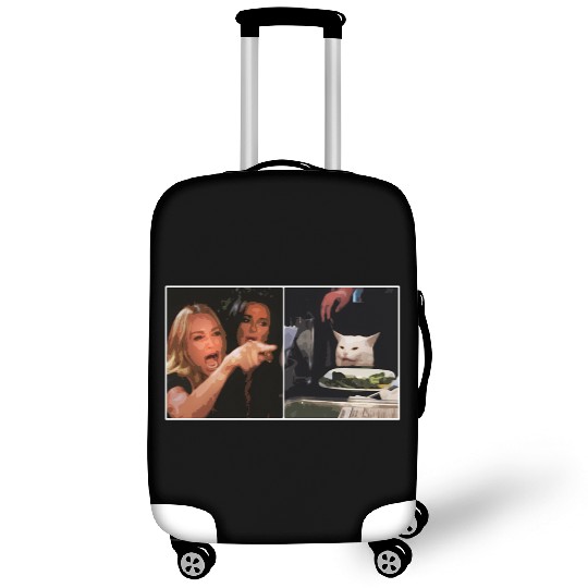 Yelling At A Cat Meme Luggage Covers