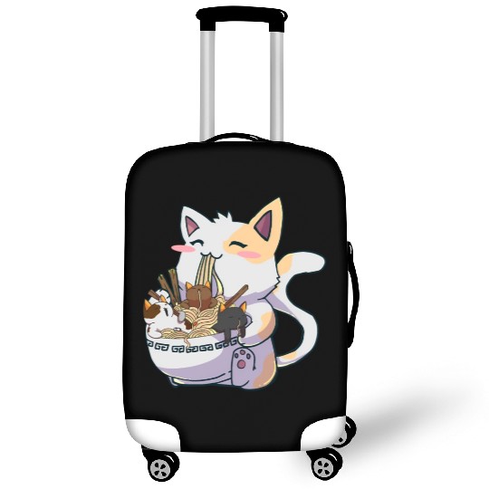 Kawaii Neko Cat Ramen Bowl Anime Japanese Noodles Luggage Covers