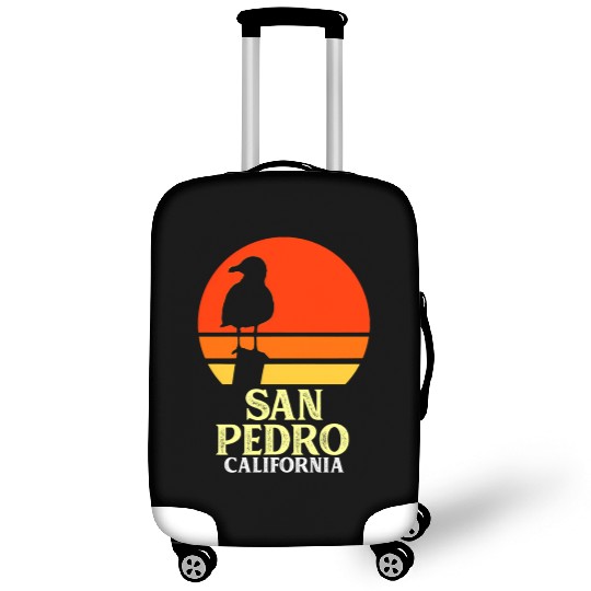 San Pedro California Beach Seagull Luggage Covers