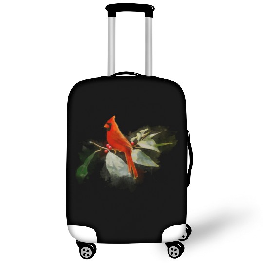 Wild Red Cardinal Bird Luggage Covers