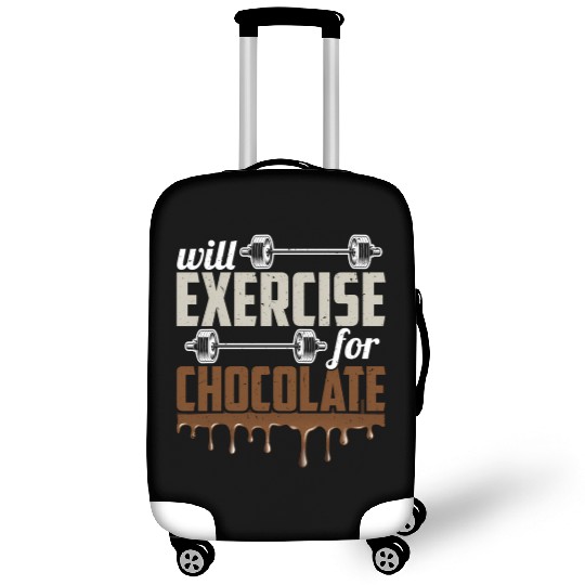 Will Exercise For Chocolate Workout Gym Fitness Luggage Covers