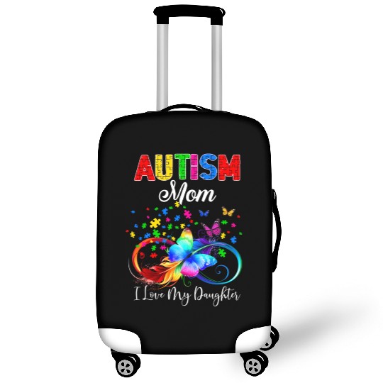 Butterfly Autism Mom I Love My Daughter Support Luggage Covers