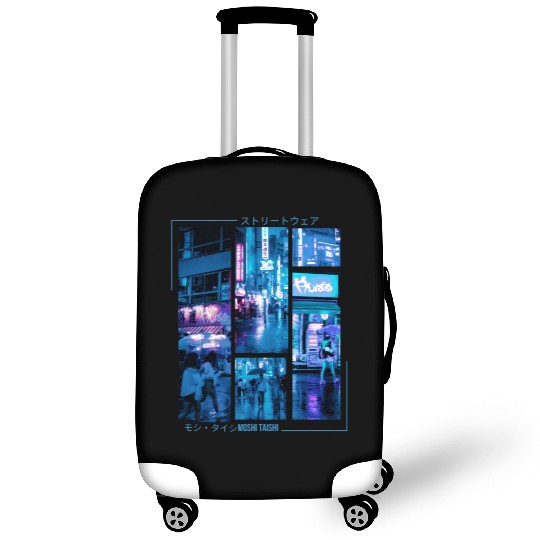 Japanese Cyberpunk Tokyo Streetwear Aesthetic Luggage Covers
