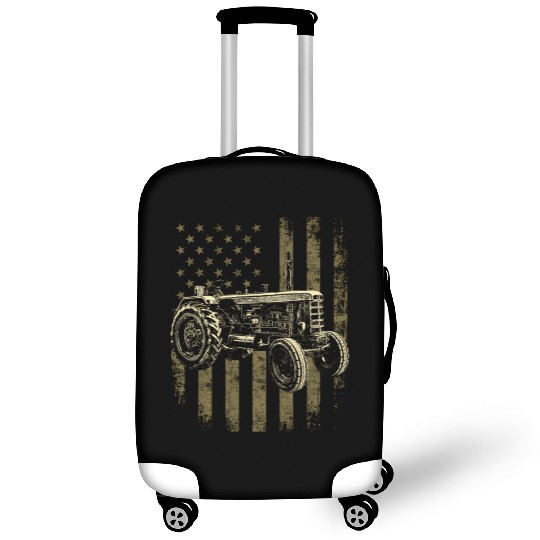 Patriotic Tractor American Flag Tractor Farmer Luggage Covers