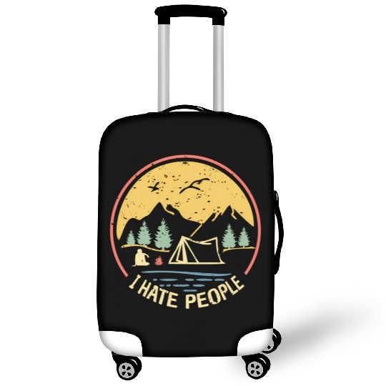 Love Camping I Hate People Hiking Saying Luggage Covers