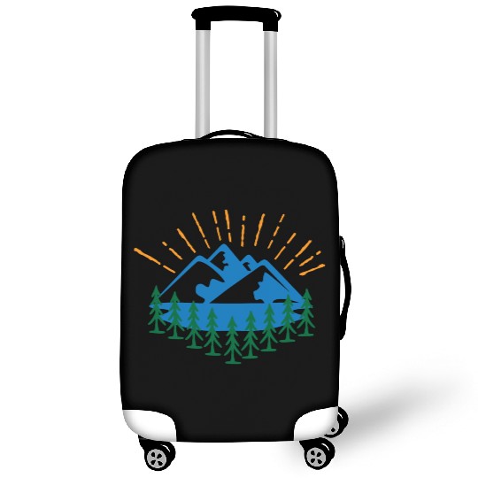 Blue Mountain And Forest Luggage Covers