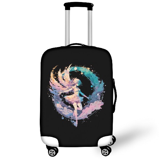 Watercolor Fairy Painting Fairycore Pastel Goth Bu Luggage Covers