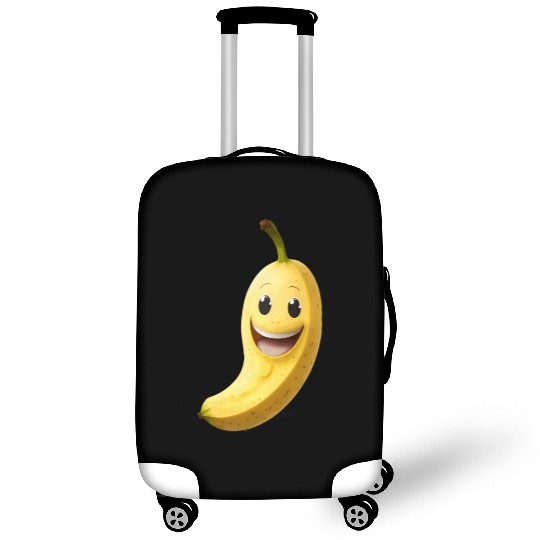 A banana with smiling face cartoon style Luggage Covers