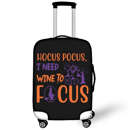 Hocus Pocus I Need Wine To Focus Halloween Luggage Covers