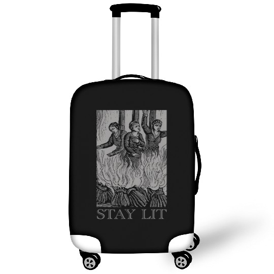 Stay Lit Occult Satan Witch Unholy Baphomet Tarot Luggage Covers