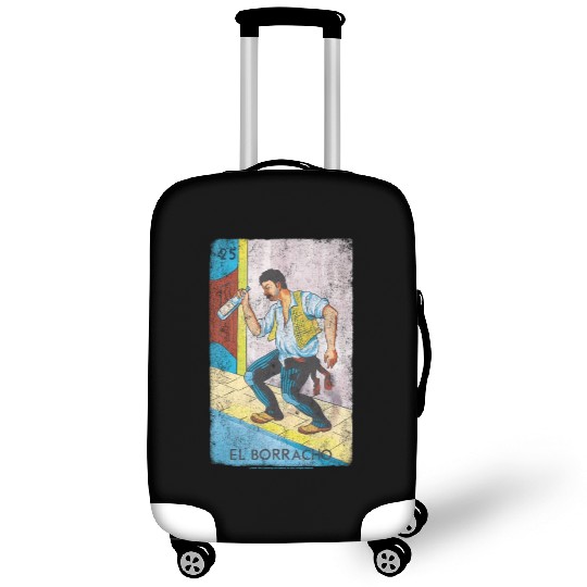 Loteria El Borracho Colorful Tarot Card Luggage Covers