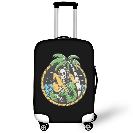 MONALISA SKULL IN THE BEACH Luggage Covers