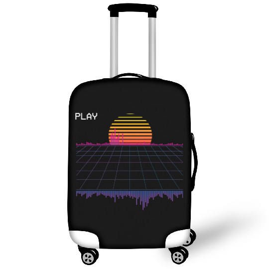 Outrun Synthwave Retrowave Wave Sunset Aesthetic Luggage Covers