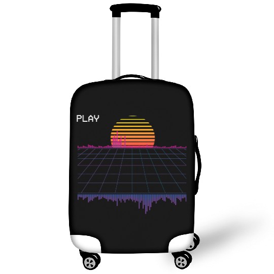 Outrun Synthwave Retrowave Wave Sunset Aesthetic Luggage Covers