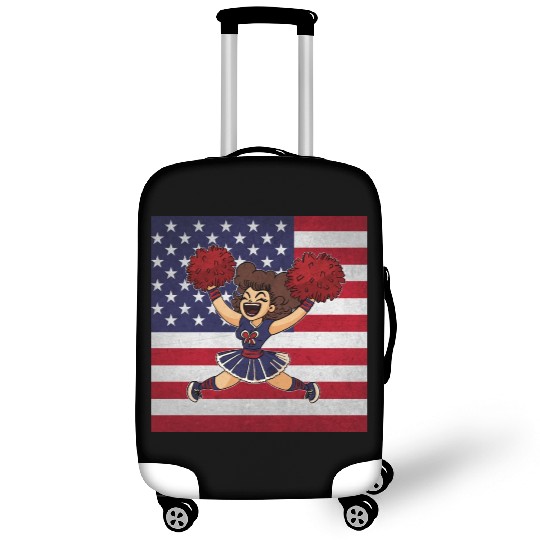Cheerleading Cheerleader Us Flag Luggage Covers