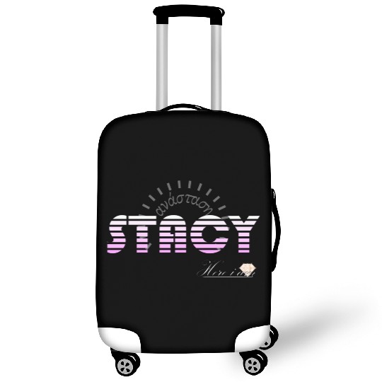 Stacy pink white, etymology of Greek origin. Luggage Covers
